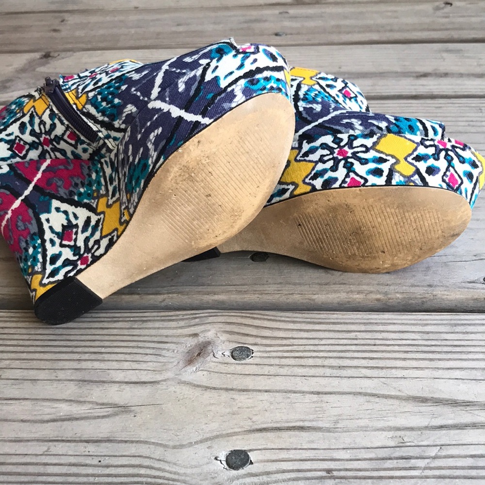 Steve Madden Platform Patterned Wedge 7.5 - image 7